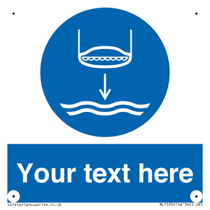 Custom Lower lifeboat to the water in launch sequence